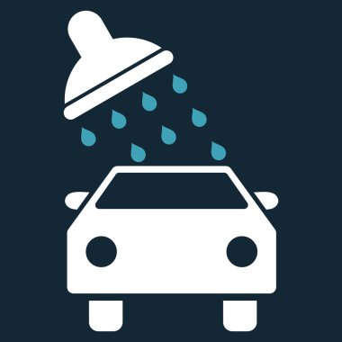 Oto yıkama düz vektör simgesi