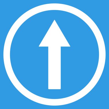 Up Rounded Arrow Flat Vector Symbol