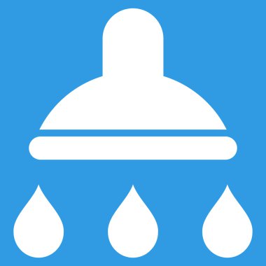 Duş düz vektör simgesi