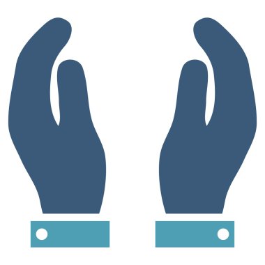 Bakım el düz vektör simgesi