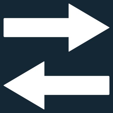 Horizontal Flip Arrows Flat Vector Symbol