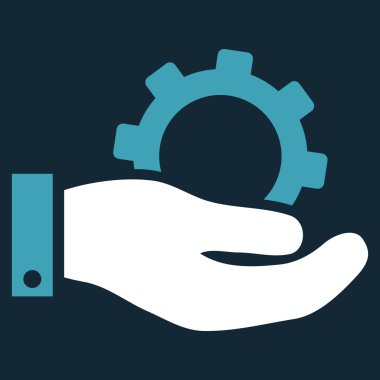 Hizmet düz vektör simgesi