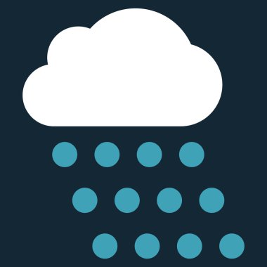 Yağmur bulutu düz vektör simgesi