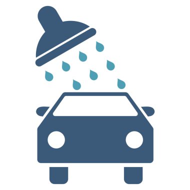 Oto yıkama düz vektör simgesi