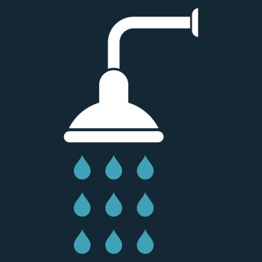 Duş düz vektör simgesi