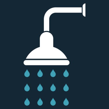 Duş düz vektör simgesi