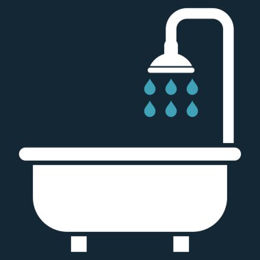 Duş banyo düz vektör simgesi