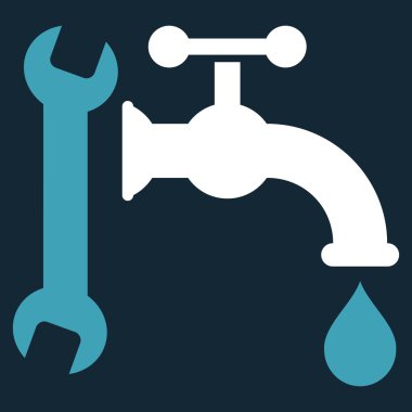 Sıhhi tesisat düz vektör simgesi