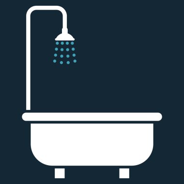 Duş banyo düz vektör simgesi