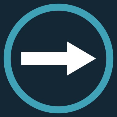 Right Rounded Arrow Flat Vector Symbol