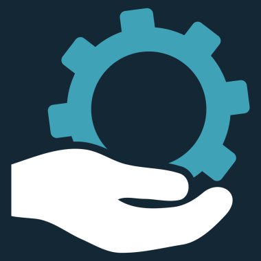 Hizmet düz vektör simgesi