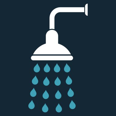 Duş düz vektör simgesi