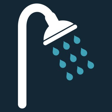 Duş düz vektör simgesi