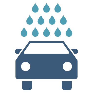 Oto yıkama düz vektör simgesi