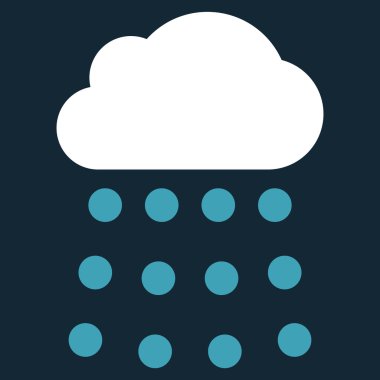 Yağmur bulutu düz vektör simgesi