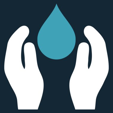 Su bakımı düz vektör simgesi