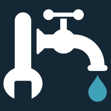 Sıhhi tesisat düz vektör simgesi