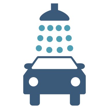 Oto yıkama düz vektör simgesi