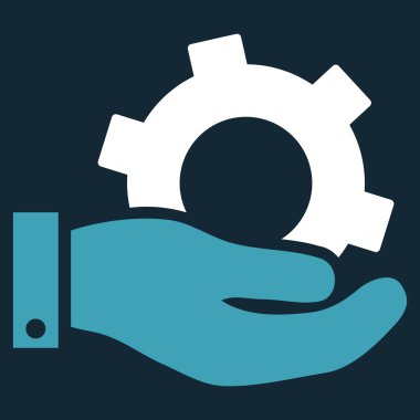 Hizmet düz vektör simgesi