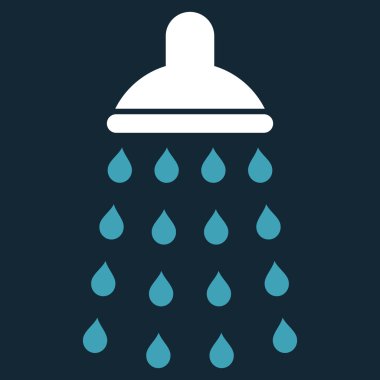 Duş düz vektör simgesi