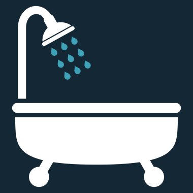 Duş banyo düz vektör simgesi