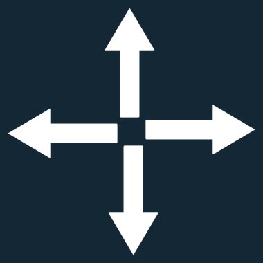 Genişletin okları düz vektör simgesi