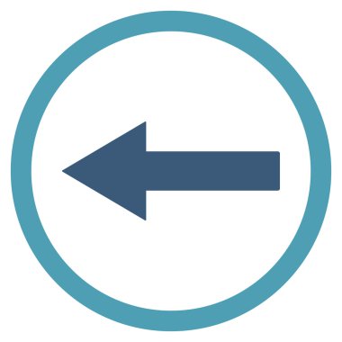Left Rounded Arrow Flat Vector Symbol