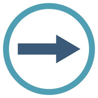 Right Rounded Arrow Flat Vector Symbol