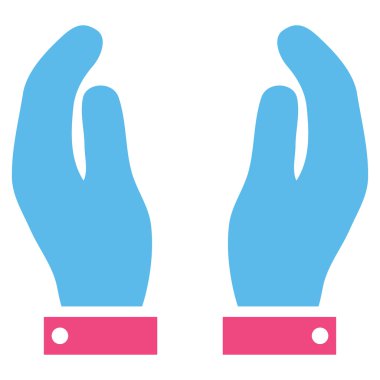 Bakım el düz vektör simgesi