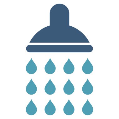 Duş düz vektör simgesi