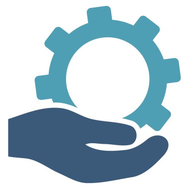 Hizmet düz vektör simgesi