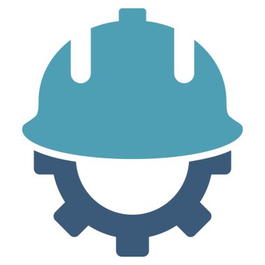 Geliştirme kask düz vektör simgesi