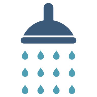 Duş düz vektör simgesi