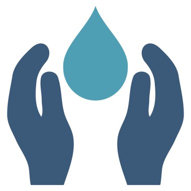 Su bakımı düz vektör simgesi