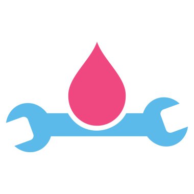 Sıhhi tesisat düz vektör simgesi