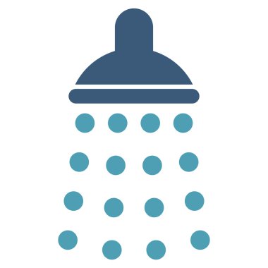 Duş düz vektör simgesi