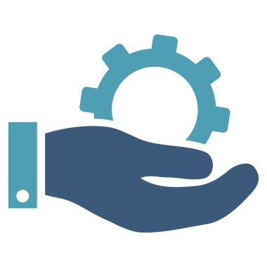 Hizmet düz vektör simgesi