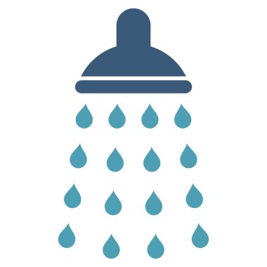 Duş düz vektör simgesi