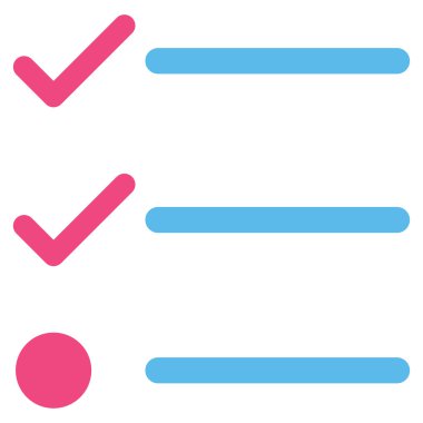 Denetim listesi düz vektör simgesi