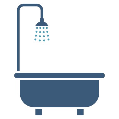 Duş banyo düz vektör simgesi