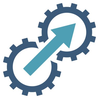 Gear Integration Flat Vector Symbol