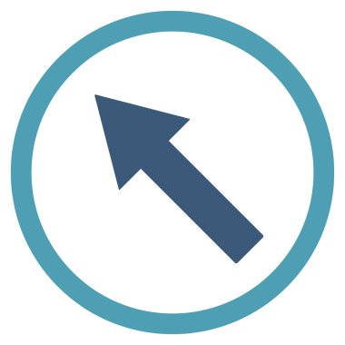 Up-Left Rounded Arrow Flat Vector Symbol
