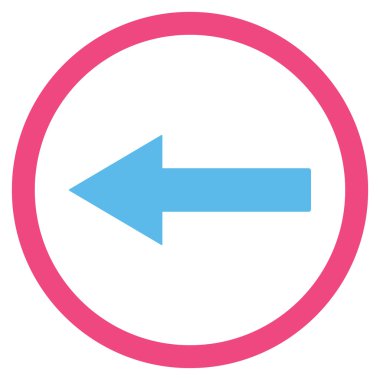 Left Rounded Arrow Flat Vector Symbol