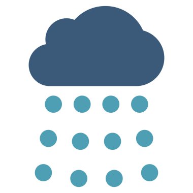 Yağmur bulutu düz vektör simgesi