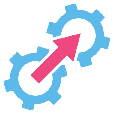 Gear Integration Flat Vector Symbol