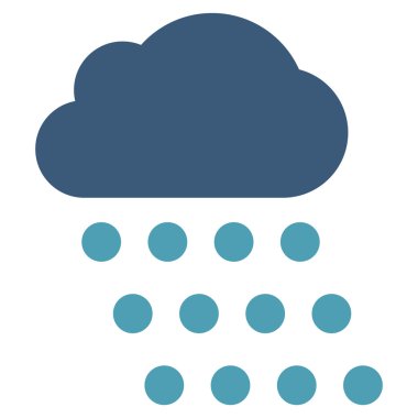 Yağmur bulutu düz vektör simgesi