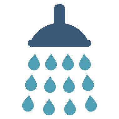 Duş düz vektör simgesi