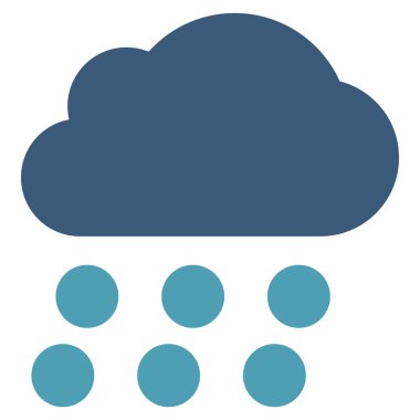 Yağmur bulutu düz vektör simgesi