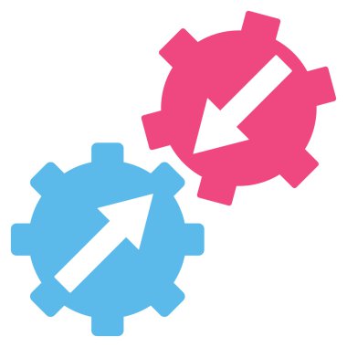 Gear Integration Flat Vector Symbol