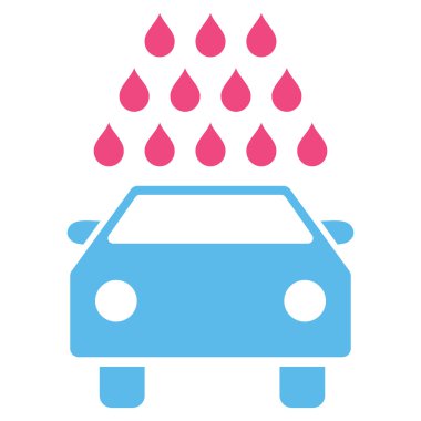 Oto yıkama düz vektör simgesi